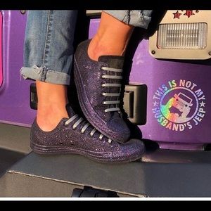 Converse chuck Taylor all star purple glitter